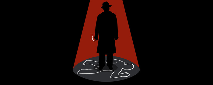 黑色简约侦探背景高清