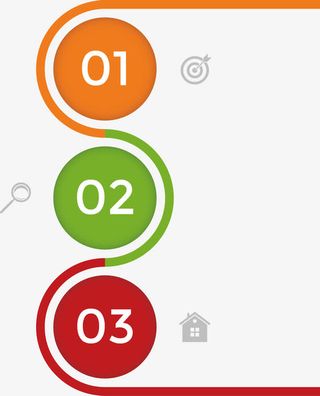 矢量创意设计PPT圆形目录图免抠