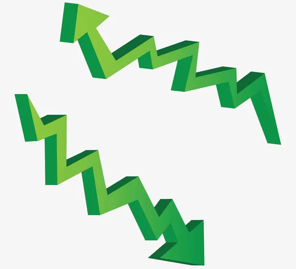 绿色波浪箭头免抠