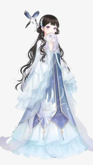 矢量古风美女插画免抠