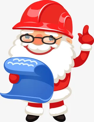 呆萌圣诞老爷爷免抠