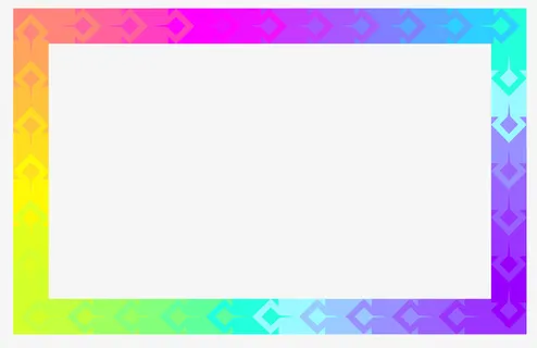 荧光色卡通风格边框免抠