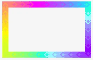 荧光色卡通风格边框免抠
