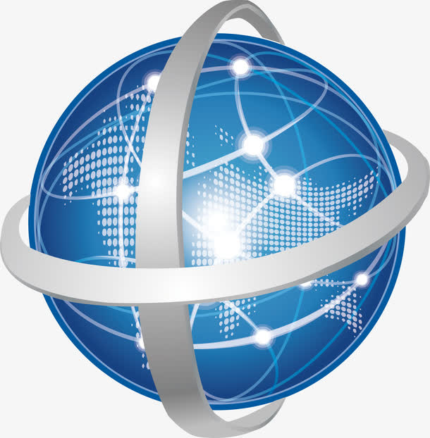 矢量蓝色地球png图免抠