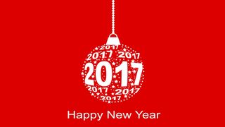 大气红色圣诞球2017背景模板高清