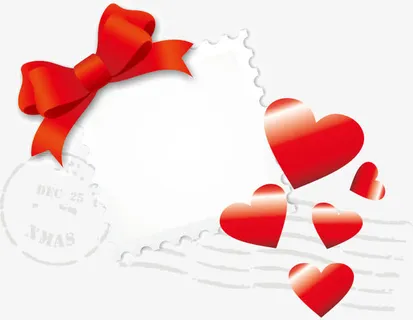 白色情人节元素免抠