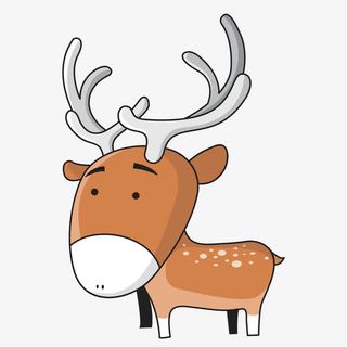 梅花鹿鹿角免抠