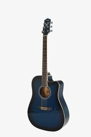 深蓝色乐器吉他免抠