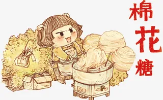 甜甜的棉花糖免抠