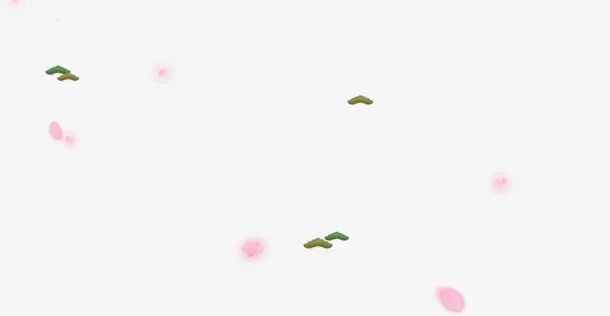 创意合成桃花花瓣效果漂浮免抠
