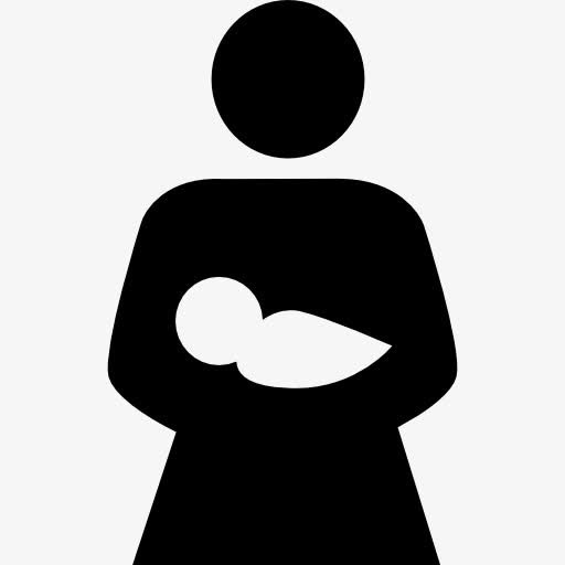母亲怀抱着的婴儿图标免抠