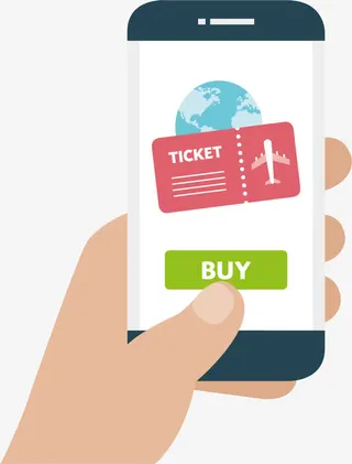 手机端购买飞机票免抠