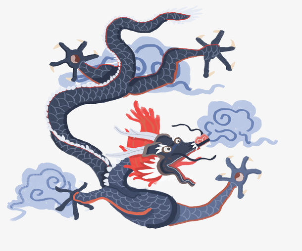 国潮中国风龙免抠
