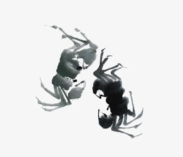 中国元素螃蟹免抠