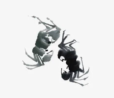 中国元素螃蟹免抠