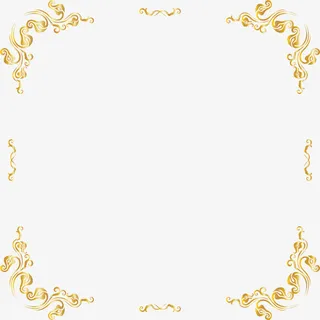 金色大气花藤免抠