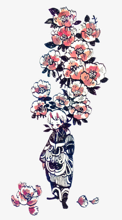 手绘花朵免抠素材免抠