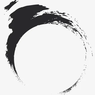 弧形水墨笔画免抠