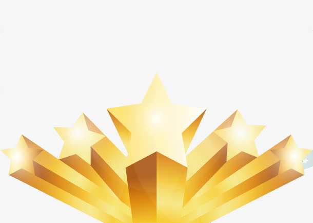 五颗五角星免抠