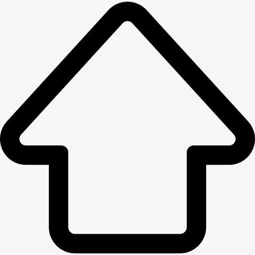 向上箭头的轮廓图标免抠