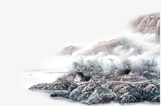 山水云图免抠