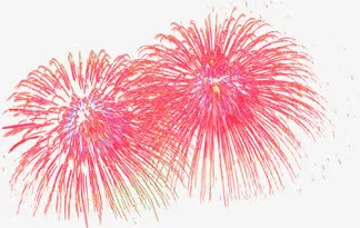粉红色礼花电商促销海报免抠