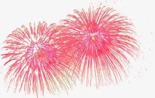 粉红色礼花电商促销海报免抠