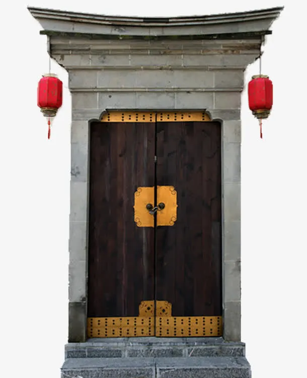 中国风大门免抠