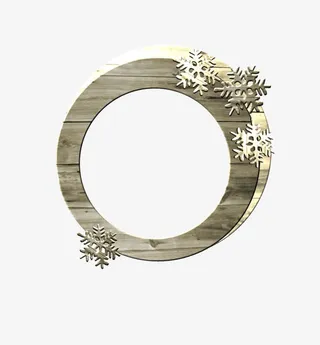 雪花圆环装饰免抠