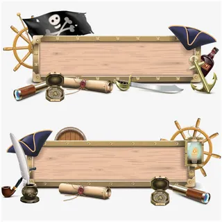 海盗工具装备矢量设计素材免费下免抠