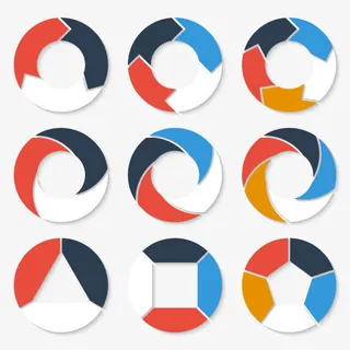 矢量饼形图免抠