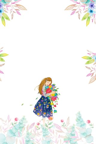 文艺小清新夏季促销海报背景素材高清