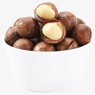 白碗里的夏威夷果免抠