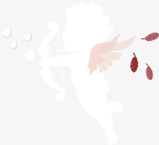 情人节白色丘比特免抠