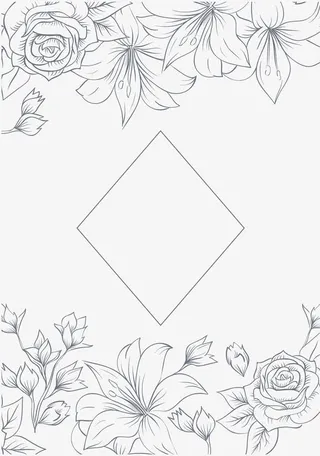 请柬装饰图案免抠