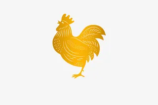 矢量剪纸鸡免抠