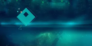 绿色水面正方形海报背景