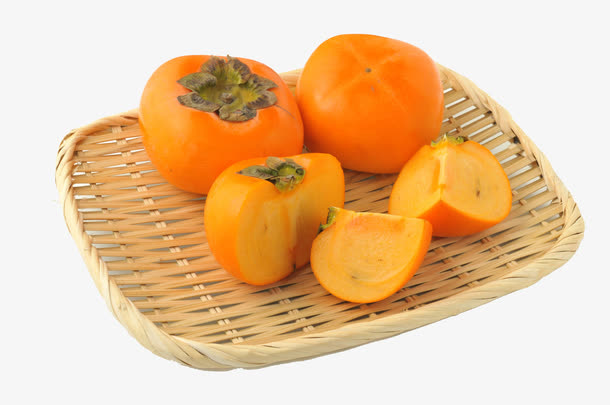 一盘柿子免抠