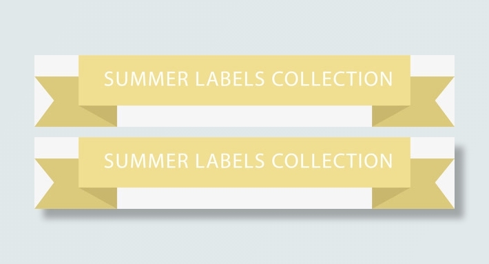 金色飘带矢量图免抠