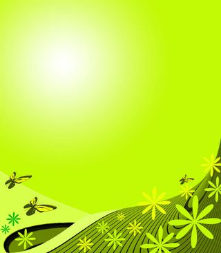 线条花纹与卡通蝴蝶免抠背景底纹元素