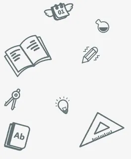 卡通学习背景元素免抠