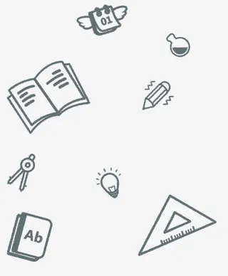 卡通学习背景元素免抠