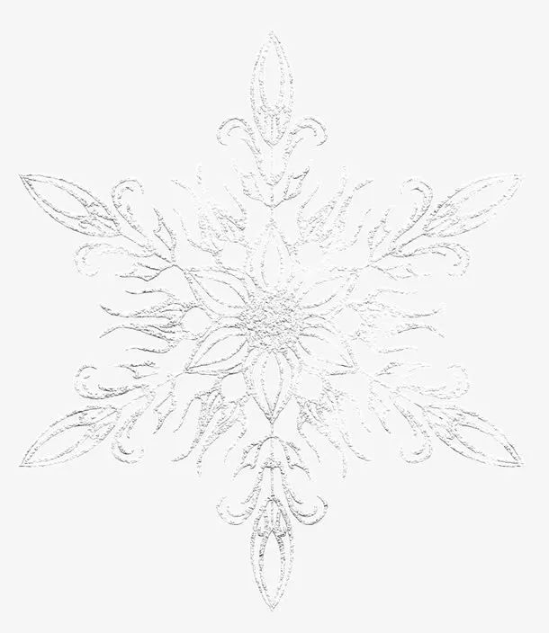 通透明亮雪花免抠