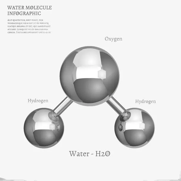 灰色立体球形分子图片免抠