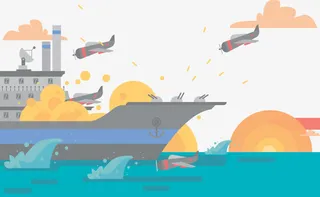 轰炸轮船矢量免抠