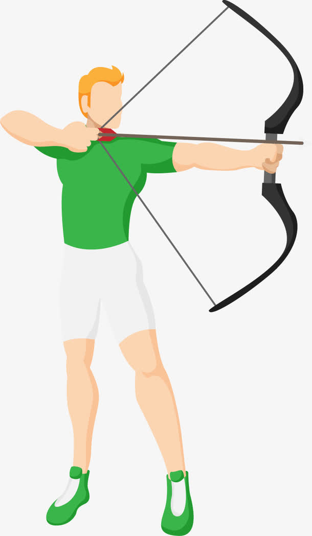 矢量手绘射箭免抠