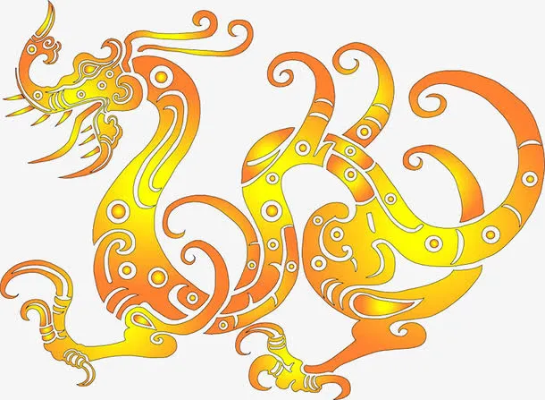 彝族图腾龙纹免抠