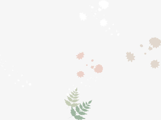 彩色艺术墨迹树枝免抠