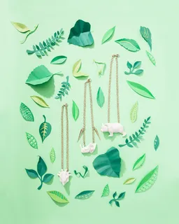 不规则的绿叶图标免抠