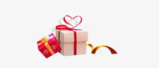 情人节礼盒立体图免抠